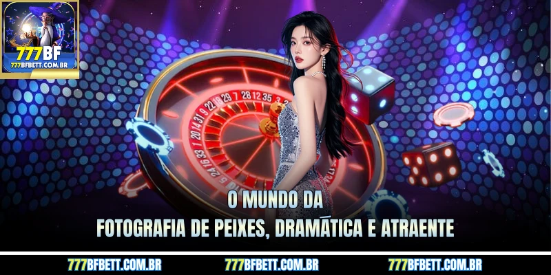 O mundo da fotografia de peixes, dramática e atraente